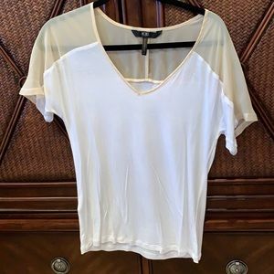 BCBG white v neck